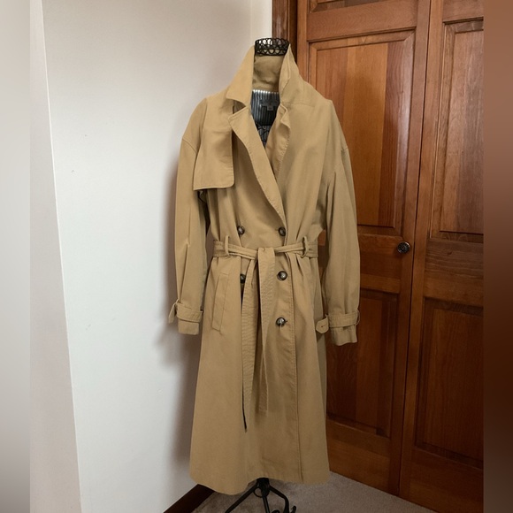 Women's Pleated Back Trench Coat - Nili Lotan x Target Khaki, Large - Picture 2 of 10